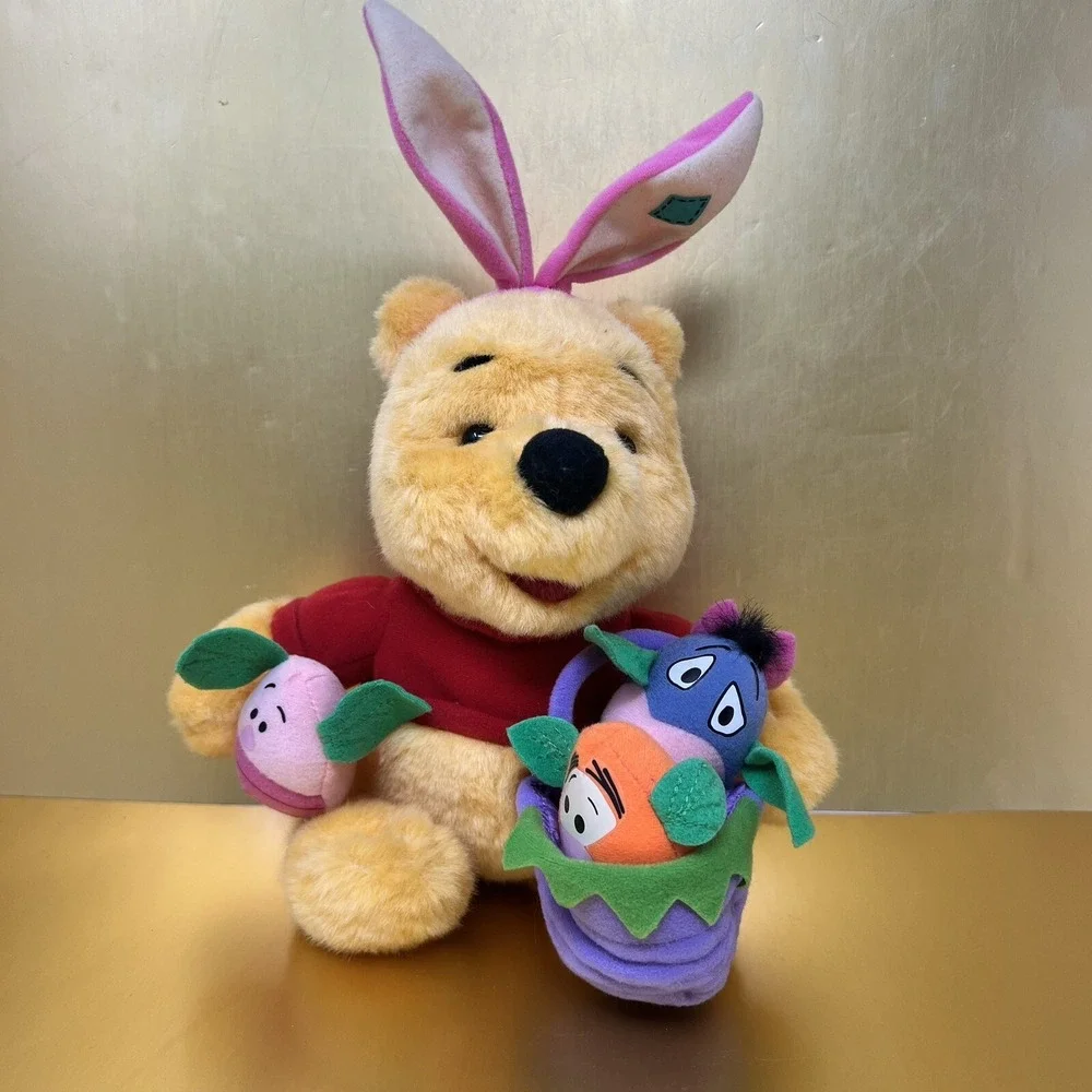 Winnie The Pooh & Friends Easter Bunny Plush Stuffed Animal Toy 1999‎ Mattel 9